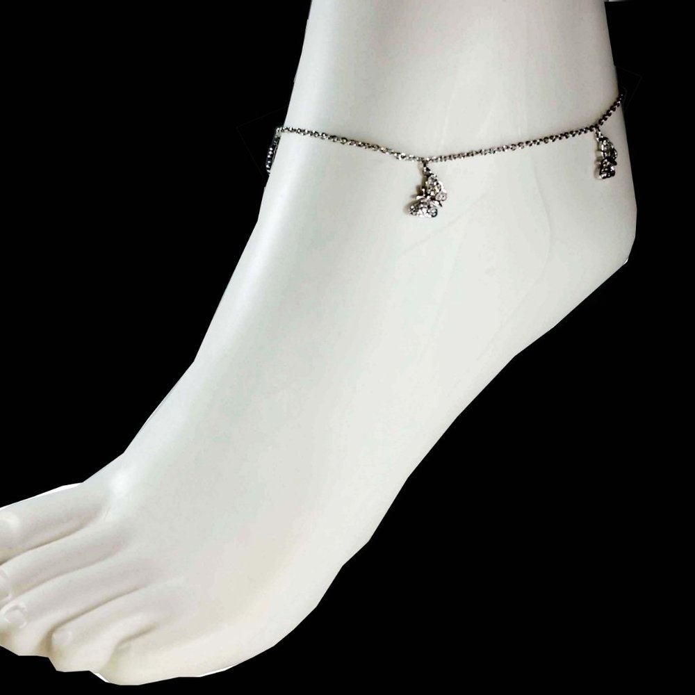 925 Sterling Silver Charm Ankle Bracelet